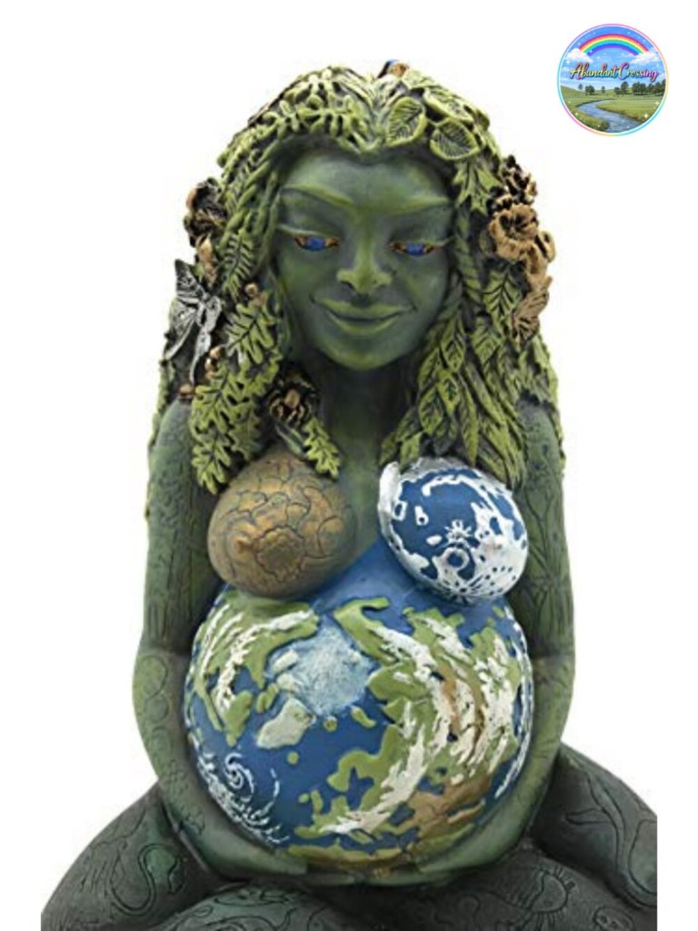 Hand-Painted Resin Mother Earth Goddess Statue Collectible Decor - Picture 4 of 5